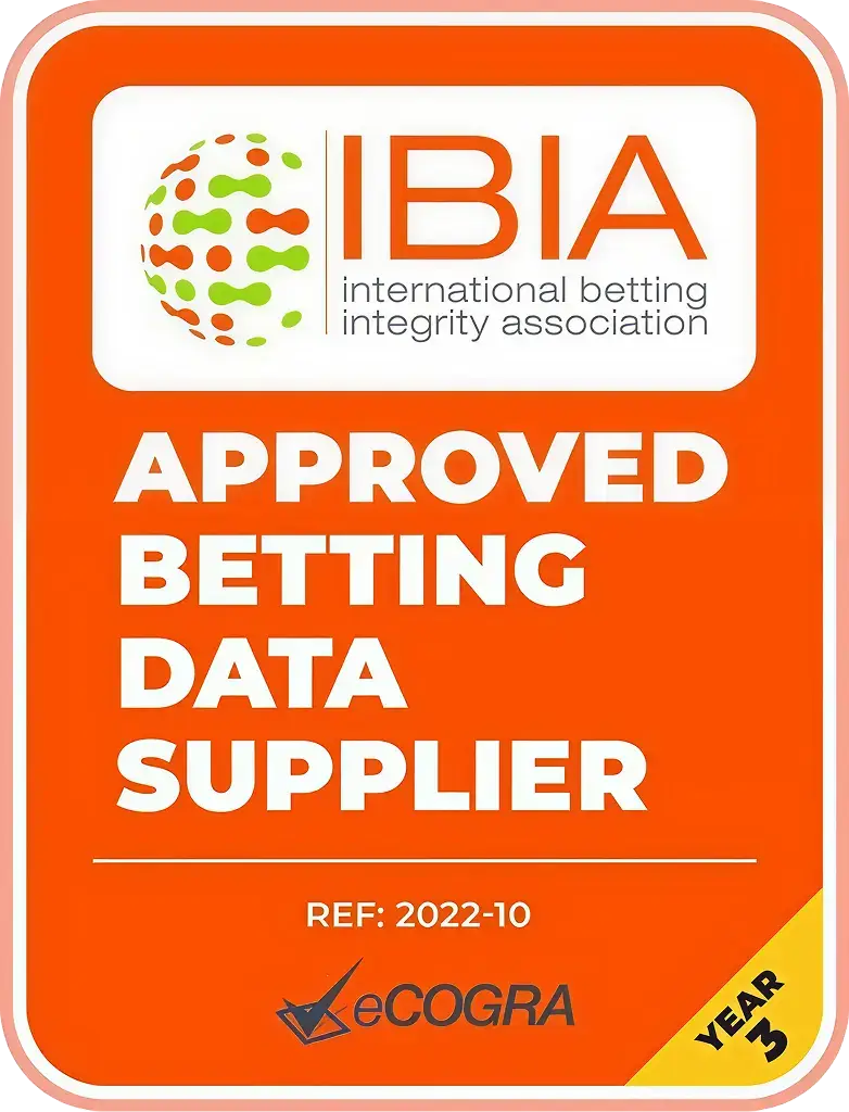 IBIA Approved Betting Data Supplier, ref 2022-10, audited by eCOGRA